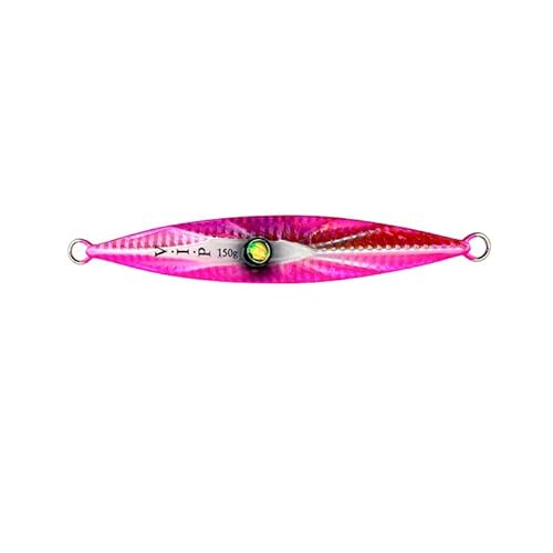 Tuata Schnell sinkende Slow Pitch Jigs Vertikale Jigging Köder Salzwasser Meer Angeln Thunfisch Jig 300g 400g 500g (250g, rosa) von Tuata