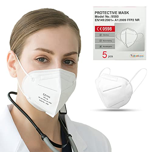 TubeRoo FFP2 Maske 5 Stück CE zertifiziert, geprüfte Atemschutzmaske 5-lagig, Schutz Masken, Mundschutz, Staubschutzmaske, deutscher Händler TubeRoo FFP2 Maske 5 Stück CE zertifiziert, geprüfte Atemschutzmaske 5-lagig, Schutz Masken, Mundschutz, Staubschutzmaske, deutscher Händler von TubeRoo