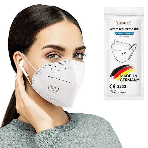TubeRoo FFP2 Maske 5 Stück Masken, Made in Germany, Versand aus Deutschland, weiche runde Ohrschlaufen Bänder, Atemschutzmaske, Mundschutz, Staubmaske, Feinstaub, Feinstaubmaske, Staubschutzmaske TubeRoo FFP2 Maske 5 Stück Masken, Made in Germany, Versand aus Deutschland, weiche runde Ohrschlaufen Bänder, Atemschutzmaske, Mundschutz, Staubmaske, Feinstaub, Feinstaubmaske, Staubschutzmaske von TubeRoo