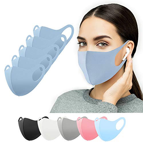 TubeRoo Stoffmaske 5 Stück blau für ältere Kinder Jugendliche Erwachsene, Mundschutz Maske waschbar, Behelfsmaske Alltagsmaske Gesichtsmaske Damen Herren TubeRoo Stoffmaske 5 Stück blau für ältere Kinder Jugendliche Erwachsene, Mundschutz Maske waschbar, Behelfsmaske Alltagsmaske Gesichtsmaske Damen Herren von TubeRoo