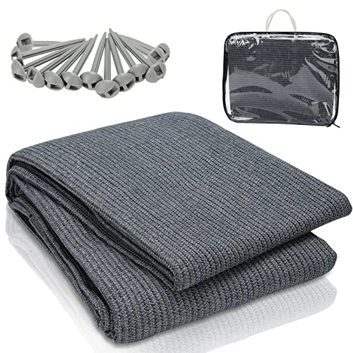Tubiaz Vorzeltteppich, Markisenteppich mit 12 Löchern, 13 Heringe und Tragetasche, Zeltteppich Outdoor Camping atmungsaktiv rutschfest,Waschbare, Verschiedene Größen, Grau Blau Tubiaz Vorzeltteppich, Markisenteppich mit 12 Löchern, 13 Heringe und Tragetasche, Zeltteppich Outdoor Camping atmungsaktiv rutschfest,Waschbare, Verschiedene Größen, Grau Blau von Tubiaz