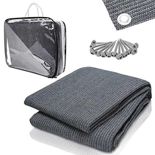 Tubiaz Vorzeltteppich, Outdoor Campingmatte Zeltteppich mit 12 Löchern, 13 Heringe und Tragetasche, wasserdichte Zeltplane mit Ösen, Zeltteppich Outdoor Camping 250x300cm Grau Blau Tubiaz Vorzeltteppich, Outdoor Campingmatte Zeltteppich mit 12 Löchern, 13 Heringe und Tragetasche, wasserdichte Zeltplane mit Ösen, Zeltteppich Outdoor Camping 250x300cm Grau Blau von Tubiaz