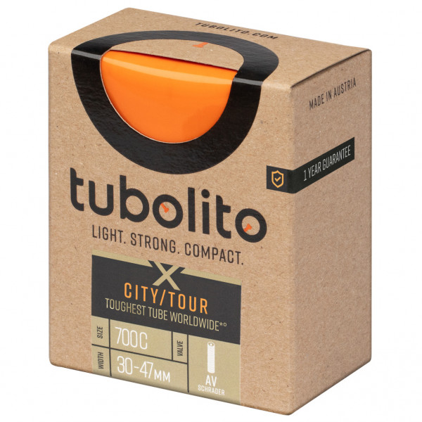 Tubolito - X-Tubo-City / Tour-AV - Fahrradschlauch Gr One Size orange von Tubolito