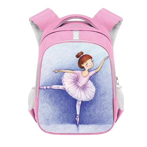 Rhythmische Gymnastik Bedruckter Rucksack für Mädchen 13/16 Zoll Kinder Schulrucksack Große Kapazität Reisetasche Lässiger Tagesrucksack Tanz Athleten Rucksack Style12,36x26x13cm von Tuboshu