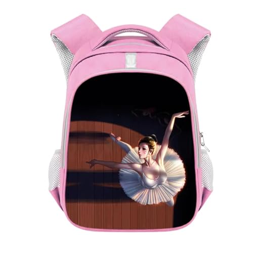 Rhythmische Gymnastik Bedruckter Rucksack für Mädchen 13/16 Zoll Kinder Schulrucksack Große Kapazität Reisetasche Lässiger Tagesrucksack Tanz Athleten Rucksack Style4,44x30x17cm von Tuboshu