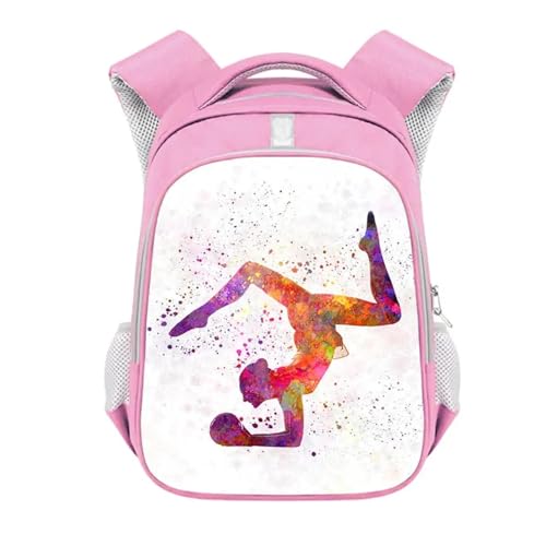 Rhythmische Gymnastik Bedruckter Rucksack für Mädchen 13/16 Zoll Kinder Schulrucksack Große Kapazität Reisetasche Lässiger Tagesrucksack Tanz Athleten Rucksack Style7,36x26x13cm von Tuboshu