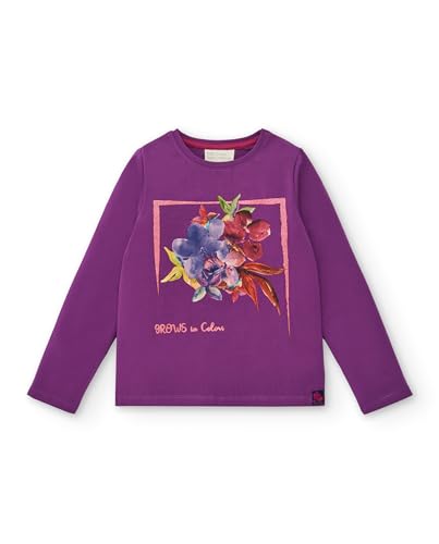 Langarm-T-Shirt für Mädchen, violett, mit Blumendruck, Colorfield-Kollektion, Größe 6 Jahre Langarm-T-Shirt für Mädchen, violett, mit Blumendruck, Colorfield-Kollektion, Größe 6 Jahre von Tuc Tuc