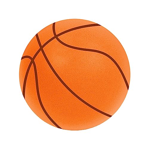 Silent Basketball - Silent Bounce Ball Tear Resistant Kids Silent Bounce Ball Indoor Ball Training Long Lasting Orange 24cm von Tuelaly