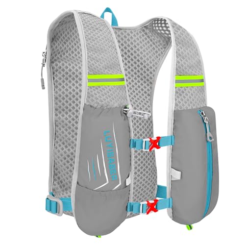 Tumeyser Laufweste Trinkrucksack,Laufrucksack Damen Herren,Running Vest Geeignet für Radfahren,Marathon,Skifahren,Bergsteigen und andere Outdoor Aktivitäten-grau Tumeyser Laufweste Trinkrucksack,Laufrucksack Damen Herren,Running Vest Geeignet für Radfahren,Marathon,Skifahren,Bergsteigen und andere Outdoor Aktivitäten-grau von Tumeyser