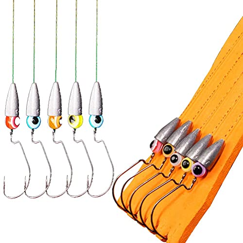 Tumnea Angelhaken, Texas Rigs für Barschfischen mit Gewichten Haken Rigged Line Kit Angelgerät Tumnea Angelhaken, Texas Rigs für Barschfischen mit Gewichten Haken Rigged Line Kit Angelgerät von Tumnea