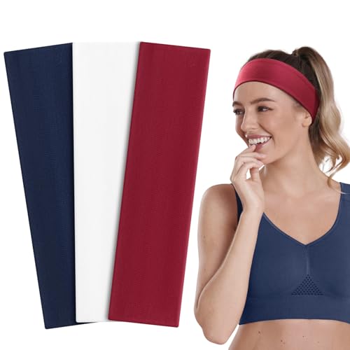 Tumurup Haarband Damen Sport, 3 Stück Stirnband Damen Dünn Elastisch Haarbänder Antirutsch Headband Weiches Hair Band Yoga Fitness Laufen Tumurup Haarband Damen Sport, 3 Stück Stirnband Damen Dünn Elastisch Haarbänder Antirutsch Headband Weiches Hair Band Yoga Fitness Laufen von Tumurup