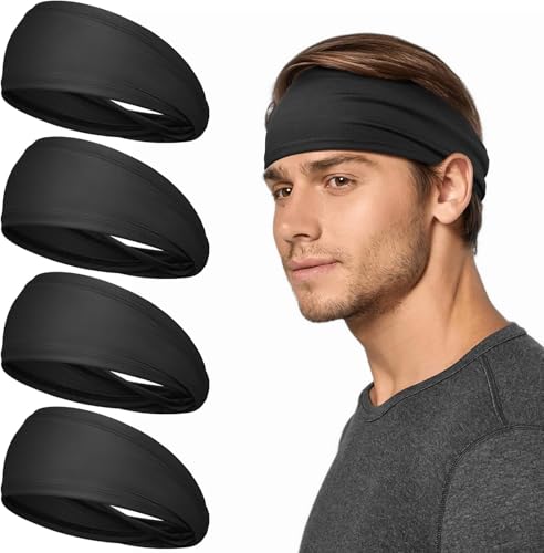 Tumurup Sport Stirnbänder Herren, Atmungsaktiv Schweißband Stirn rutschfest Haarband Damen Schweißabsorption Haarreifen Männer für Laufen Fitness 4 Stück Tumurup Sport Stirnbänder Herren, Atmungsaktiv Schweißband Stirn rutschfest Haarband Damen Schweißabsorption Haarreifen Männer für Laufen Fitness 4 Stück von Tumurup