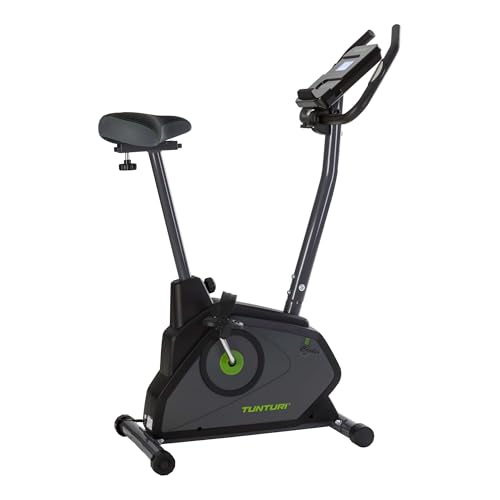 Tunturi Cardio Fit E30 Ergometer heimtrainer fahrrad Fahrradergometer Hometrainer fahrrad trainer mit Handpulssensoren Tablethalterung Magnetbremssystem LCD-Bildschirmanzeig von Tunturi