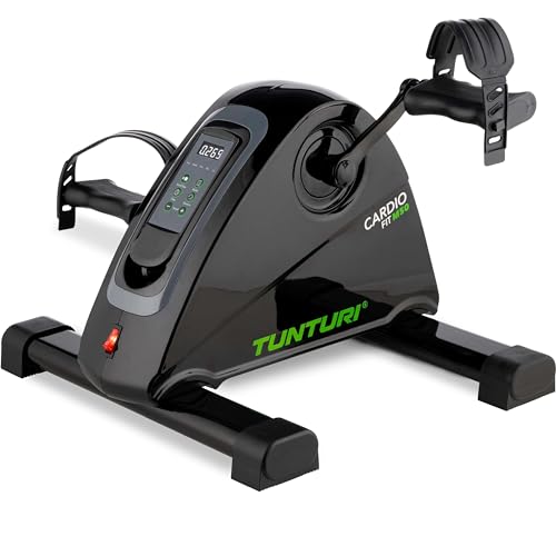 Tunturi Cardio Fit M50 Mini Heimtrainer mit Elektromotor, Pedal, Arm- und Beintrainer, Mini-Fahrrad, Bewegungstrainer für Senioren, mit LCD-Display, Schwarz von Tunturi