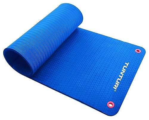 Tunturi Gymnastikmatte, extra Dicke Fitnessmatte 1,5 cm, 180 cm, blau, Yogamatte zum Aufhängen Tunturi Gymnastikmatte, extra Dicke Fitnessmatte 1,5 cm, 180 cm, blau, Yogamatte zum Aufhängen von Tunturi