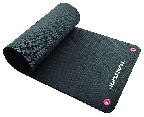 Tunturi Gymnastikmatte, extra Dicke Fitnessmatte 1,5 cm, 180 cm, schwarz, Yogamatte zum Aufhängen Tunturi Gymnastikmatte, extra Dicke Fitnessmatte 1,5 cm, 180 cm, schwarz, Yogamatte zum Aufhängen von Tunturi