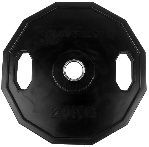 Tunturi Gewichtscheiben 50 mm, 20 kg Hantelgewichte aus Gummi mit Griffen Tunturi Gewichtscheiben 50 mm, 20 kg Hantelgewichte aus Gummi mit Griffen von Tunturi