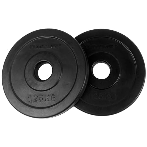 Tunturi Hantelgewichte 2 x 1,25 kg, 30 mm, Gewichte für Langhantel und Kurzhantel, Tunturi Hantelgewichte 2 x 1,25 kg, 30 mm, Gewichte für Langhantel und Kurzhantel, von Tunturi