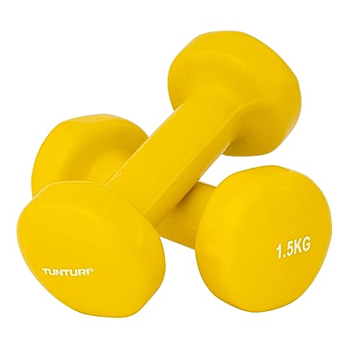 Tunturi Kurzhantel-Set, farbige Hanteln mit 2 x 1,5 kg, Vinyl, Stahlhanteln Tunturi Kurzhantel-Set, farbige Hanteln mit 2 x 1,5 kg, Vinyl, Stahlhanteln von Tunturi