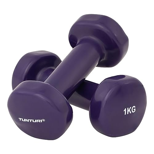 Tunturi Kurzhantel-Set, farbige Hanteln mit 2 x 1 kg, Vinyl, Stahlhanteln Tunturi Kurzhantel-Set, farbige Hanteln mit 2 x 1 kg, Vinyl, Stahlhanteln von Tunturi