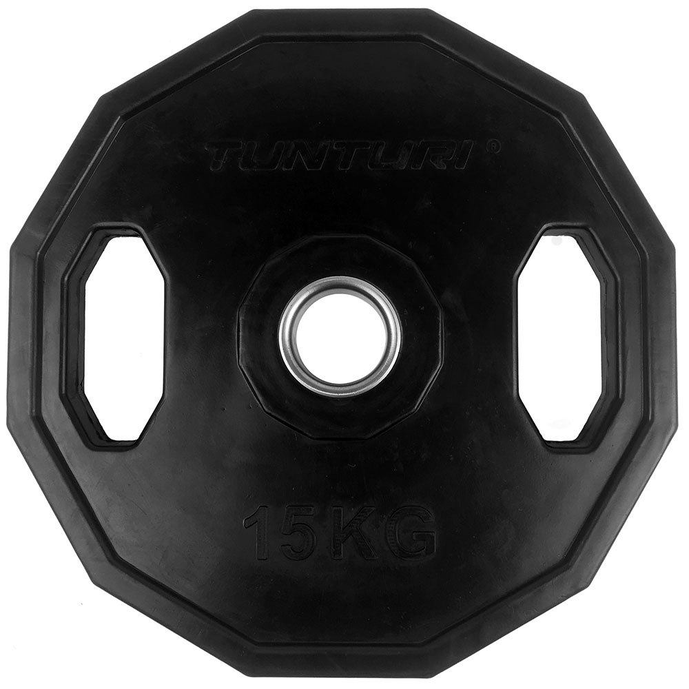 Tunturi Rubber Olympic Wight Plate 15kg Schwarz 15 kg von Tunturi