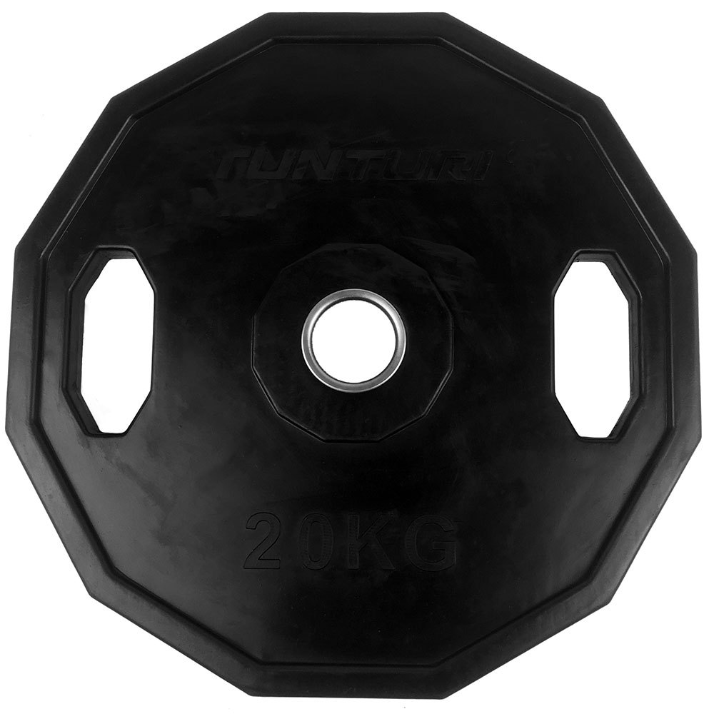 Tunturi Rubber Olympic Wight Plate 20kg Schwarz 20 kg von Tunturi