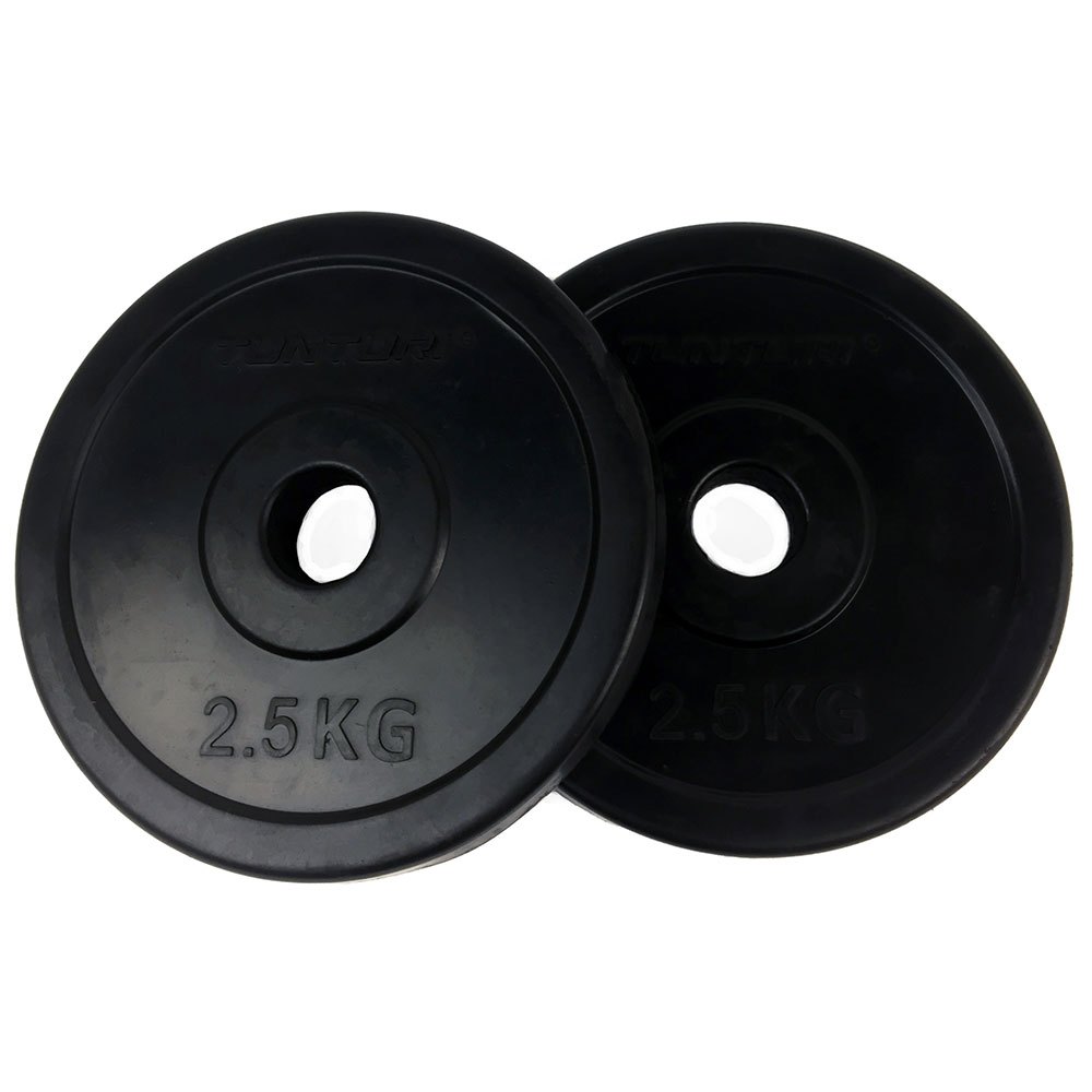 Tunturi Rubber Weight Plate 2.5kg 2 Units Schwarz 2.5 kg von Tunturi