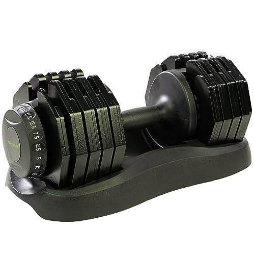 Tunturi Selector Dumbbell, verstellbare Kurzhantel mit bis zu 25 kg, 2,5 kg Schritten von Tunturi