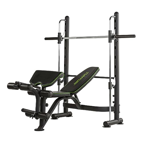 Tunturi Smithmachine SM60, Kraftstation, Hantelbank negativ, Beintraining, Situps, verstellbare Langhantelstütze Tunturi Smithmachine SM60, Kraftstation, Hantelbank negativ, Beintraining, Situps, verstellbare Langhantelstütze von Tunturi