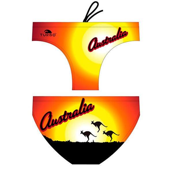 Turbo Australia 2012 Swimming Brief Orange,Schwarz 9-10 Years Junge von Turbo