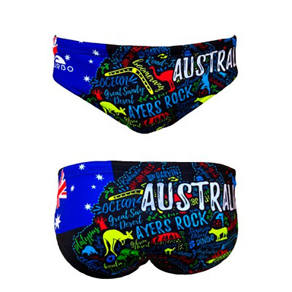 Turbo Australia Draw Swimming Brief Blau L Mann von Turbo