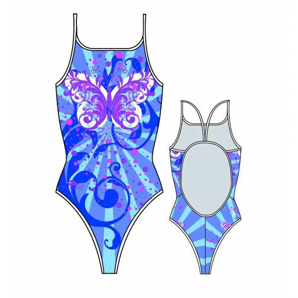 Turbo Butterfly Stars Swimsuit Blau,Lila 5-6 Years Mädchen von Turbo