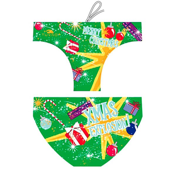 Turbo Christmas Explotion Waterpolo Swimming Brief Grün 2XL Mann von Turbo