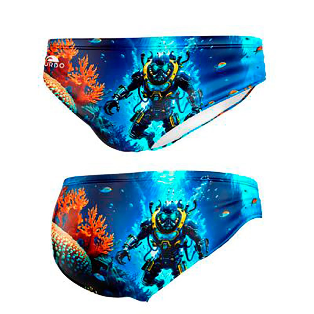 Turbo Ciber-dive Swimming Brief Mehrfarbig 5-6 Years Junge von Turbo