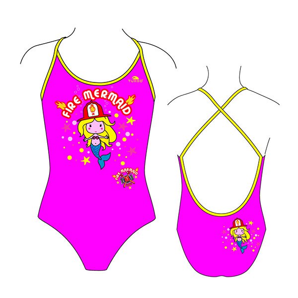 Turbo Firemer Maid Thin Strap Swimsuit Rosa 7-8 Years Mädchen Turbo Firemer Maid Thin Strap Swimsuit Rosa 7-8 Years Mädchen von Turbo