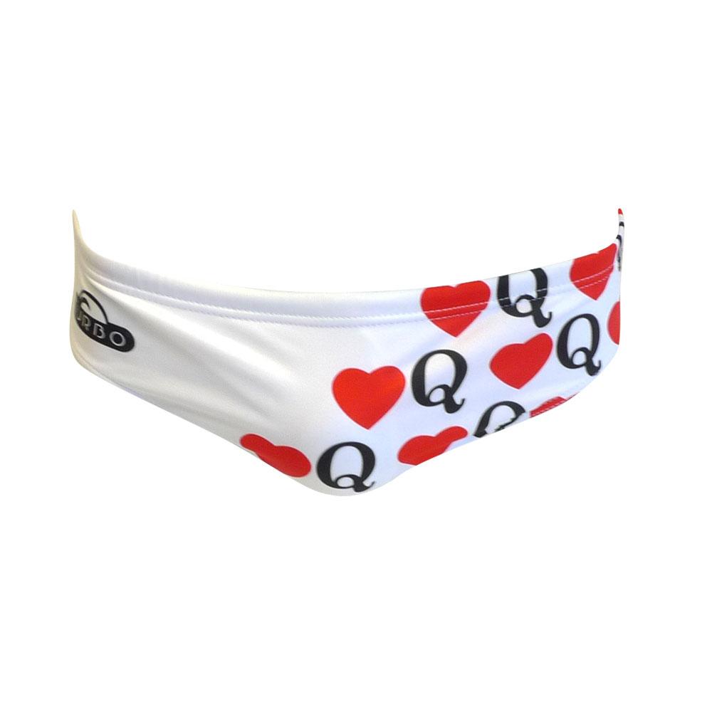 Turbo Heart Queen Swimming Brief Weiß S Mann von Turbo