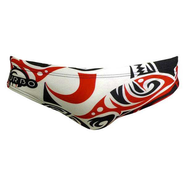 Turbo Maori Skin Tattoo Swimming Brief Weiß 5XL Mann von Turbo