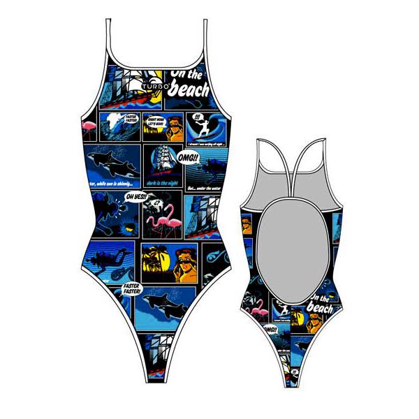 Turbo New Comic Swimsuit Blau 5XL Frau von Turbo