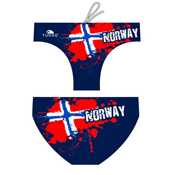 Turbo New Norway Waterpolo Swimming Brief Rot,Blau 7-8 Years Junge von Turbo