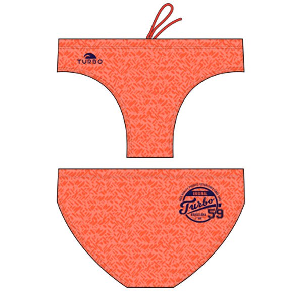 Turbo Plain Swimming Brief Orange 3XL Mann von Turbo