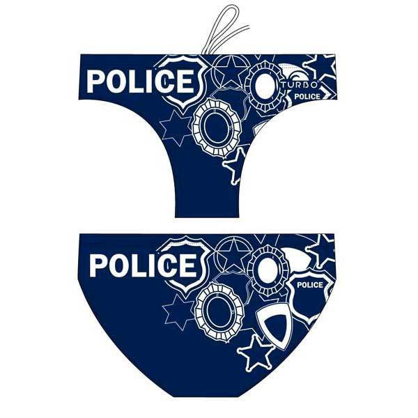 Turbo Police Swimming Brief Weiß,Blau L Mann Turbo Police Swimming Brief Weiß,Blau L Mann von Turbo