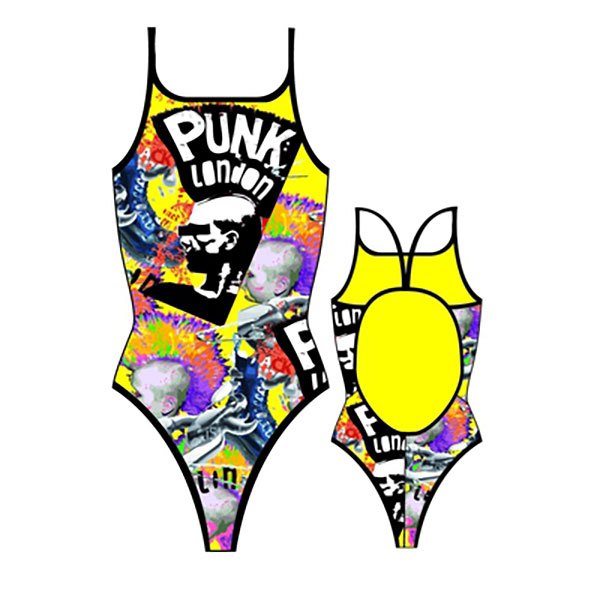 Turbo Punk London Thin Strap Swimsuit Gelb 3-4 Years Mädchen von Turbo