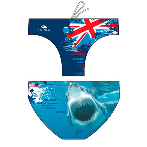 Turbo Shark Australia 2015 Waterpolo Swimming Brief Blau L Mann von Turbo