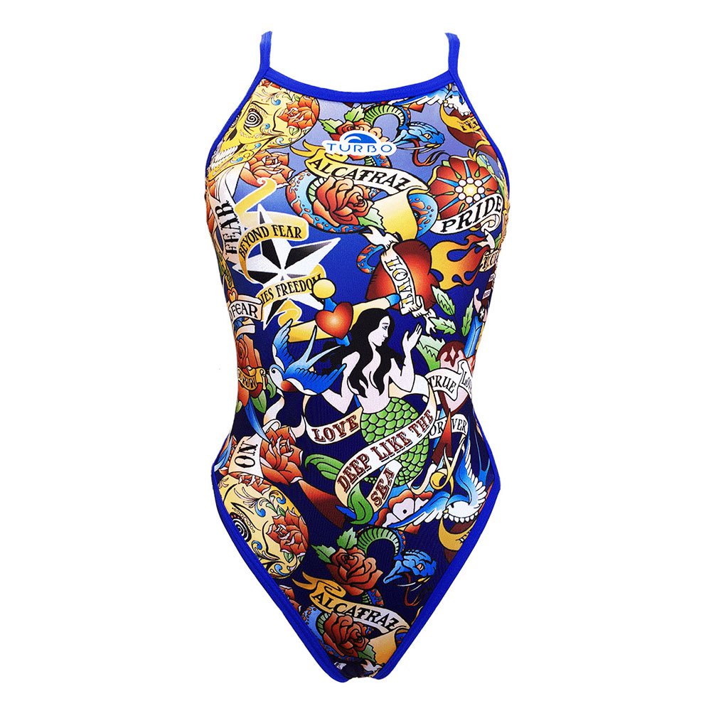 Turbo Sirenas Map Swimsuit Blau 3XL Frau Turbo Sirenas Map Swimsuit Blau 3XL Frau von Turbo