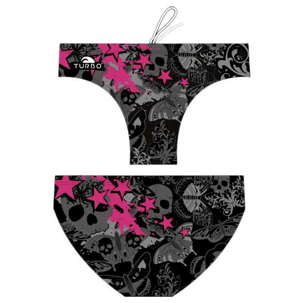 Turbo Skull Butterflyers Stars Swimming Brief Schwarz 4XL Mann von Turbo