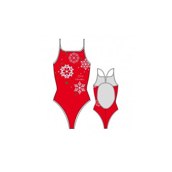 Turbo Snow Christmas Swimsuit Rot S Frau von Turbo