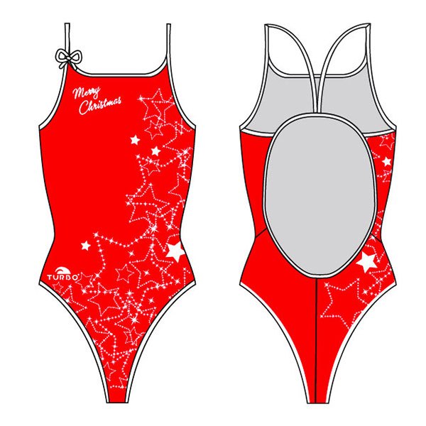 Turbo Stars Christmas Swimsuit Rot L Frau von Turbo