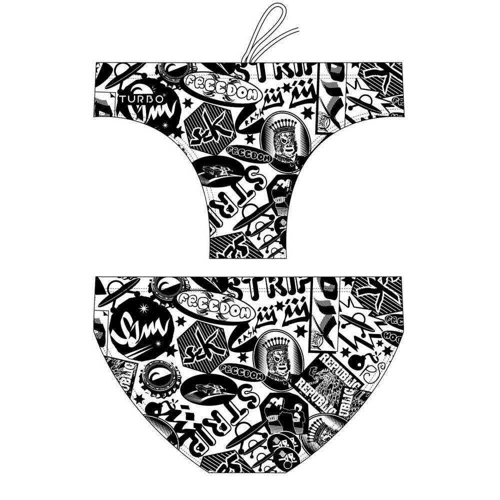 Turbo Stickers Swimming Brief Weiß,Schwarz 4XL Mann Turbo Stickers Swimming Brief Weiß,Schwarz 4XL Mann von Turbo