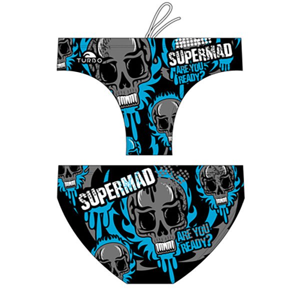 Turbo Supermad Waterpolo Swimming Brief Schwarz 5-6 Years Junge von Turbo