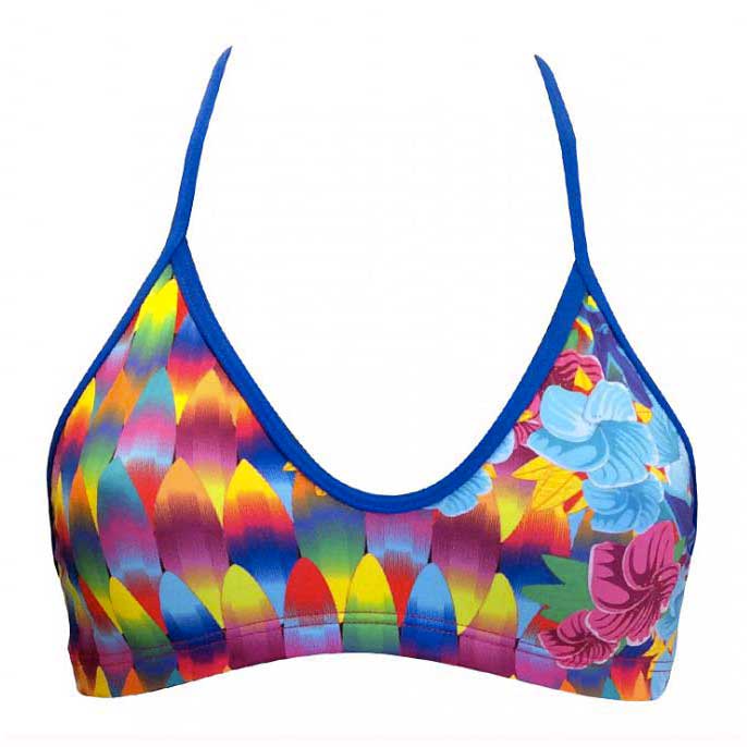 Turbo Surf And Flower Bikini Top Mehrfarbig 3XL Frau von Turbo